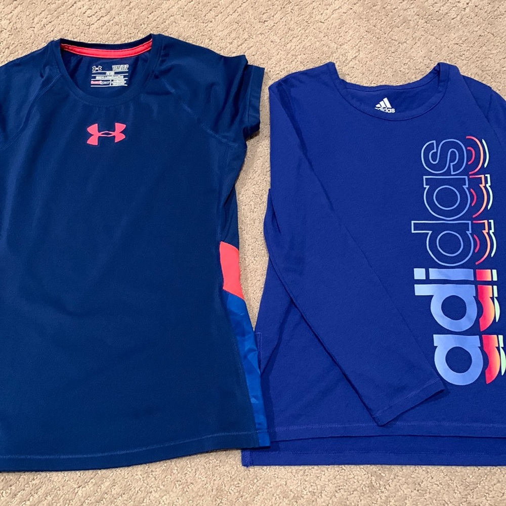 Under Armour tee YSM adidas 6x long sleeve  girl